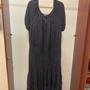 Big Size Dark Navy Lace Dress